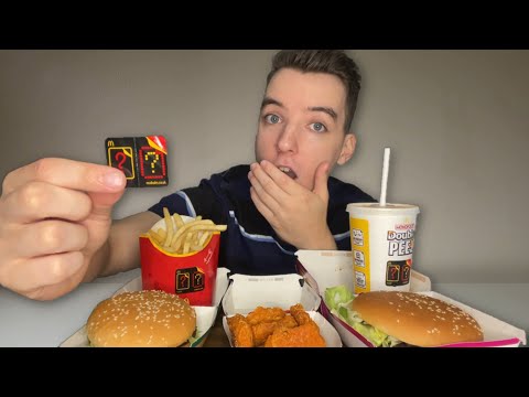 [ASMR] McDonald's Monopoly Mukbang