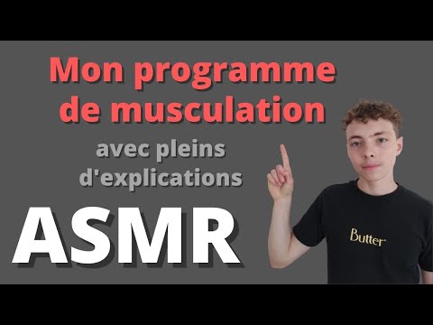 ASMR FR: mon programme de muscu (exos, série, répétition, ...)