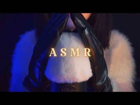 ASMR Fluffy Mic Touching & Gloves , Brain Massage , Relaxing , Sleepy , No Talking