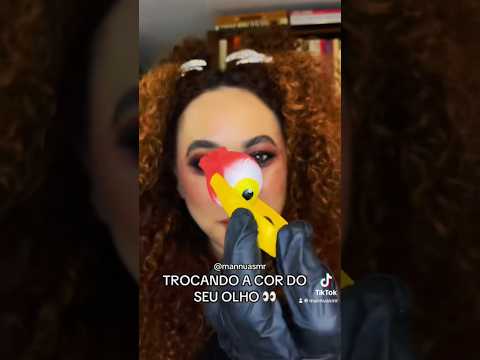 TROCANDO A COR DO SEU OLHO! #asmr #visualeffects #asmrcenourinha