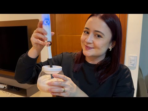 ASMR: COMPRINHAS - TESTANDO LIMPADOR DE PINCÉIS ELÉTRICO