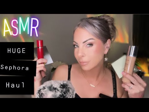 ASMR The BIGGEST SEPHORA VIB SALE MAKEUP + HAIRCARE Haul I’ve EVER Done! | Clicky Whisper