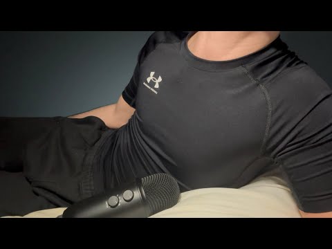 ASMR Boyfriend sleep aid / face touching, mouth sounds, cuddles, kisses, breathing, with whispers