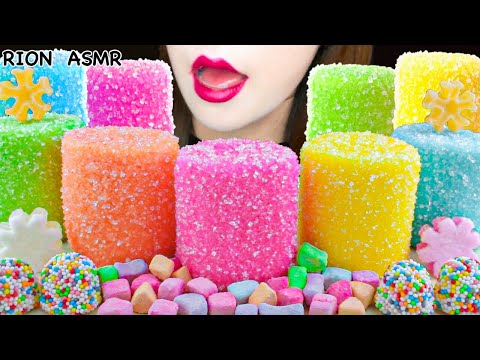 【ASMR】CRUNCHY MEGA MARSHMALLOW PARTY💖 SNOWFLAKE GUMMY,MARSHMALLOW CEREAL MUKBANG 먹방 EATING SOUNDS