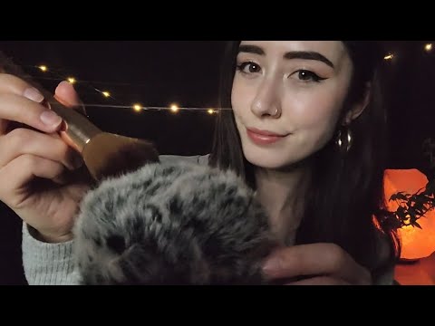 ASMR | Fluffy Mic Brushing with Whispered Rambles