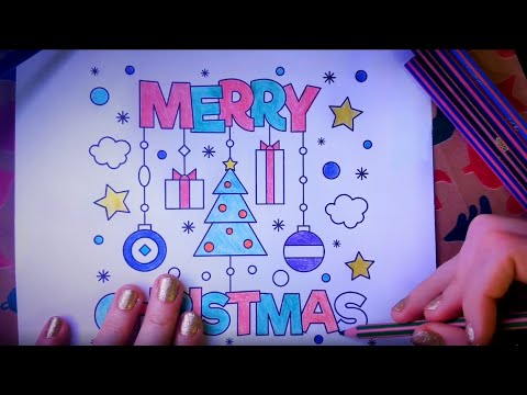 ASMR Reading You Christmas Bedtime Stories (While Colouring/Tracing) 📚