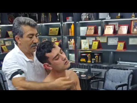ASMR FULL CARE WITH TURKISH BARBER : HAIR AND BRAVE TRIMMING, SKIN CARE, BODY MASSAGE