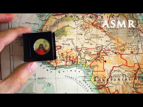 ASMR Deep Voice Reading Maps from 1895 Atlas - using Loupe