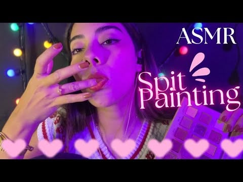 ASMR ☆ 30min SPIT PAINTING (especial San Valentín) 💘💘💘💘 