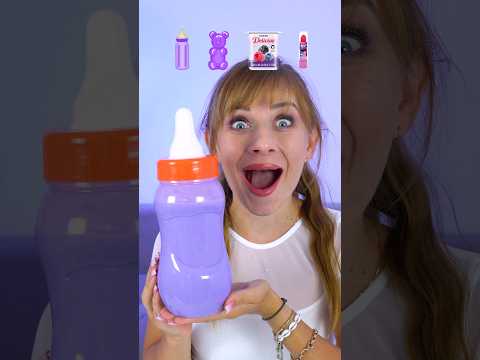 ASMR Emoji Purple Food Gummy Bear, Candy Mukbang #shorts