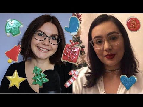 asmr | bake&decorate cookies with us!! | collab with Destiny Whispers | tingly close-up voiceover