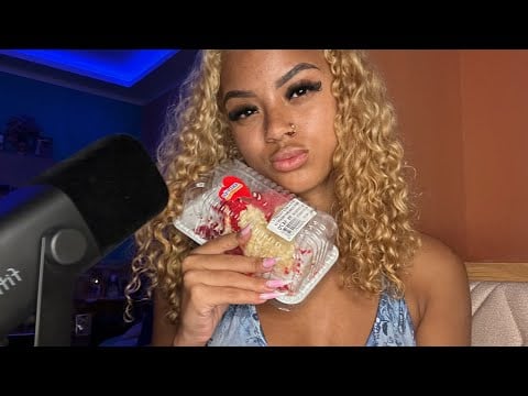 ASMR Eating Red Velvet Cake ❤️🎂 | Eating Sounds