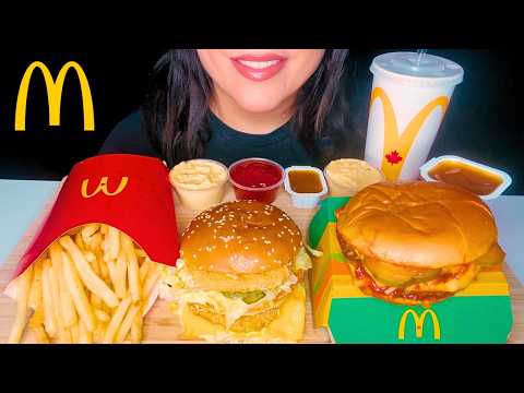 ASMR MCDONALD’S MUKBANG | CHICKEN BIG MAC & DOUBLE CHEESEBURGER + FRIES (NO TALKING)