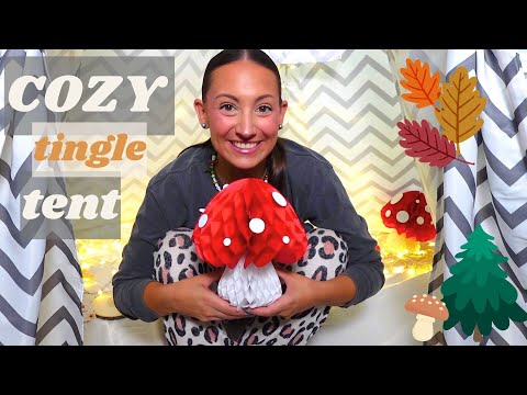 ASMR Cozy Tingle Tent ⛺🍄🌲 (oracle card reading, wood soup)