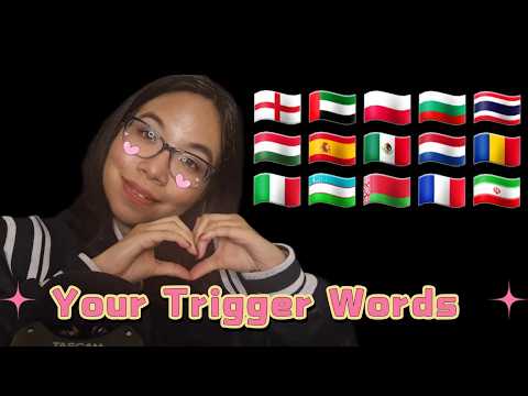 ASMR YOUR FAVOURITE TRIGGER WORDS IN YOUR LANGUAGE (Whispering, Mouth Sounds, Hand Movements) 💝🌈