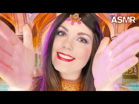 ASMR Deutsch: Orientalische KOPFMASSAGE zum Träumen! (Spa Roleplay mit Hairbrushing & Watersounds)