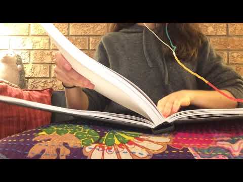 ASMR breaking in the spine of a sketchbook