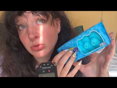Satisfying Sugar-Coated Marshmallow Eating (ASMR, peeps, whispers)