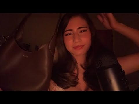 ASMR ~ Whats in my bag ( Tingly whisper rambles + tapping  )
