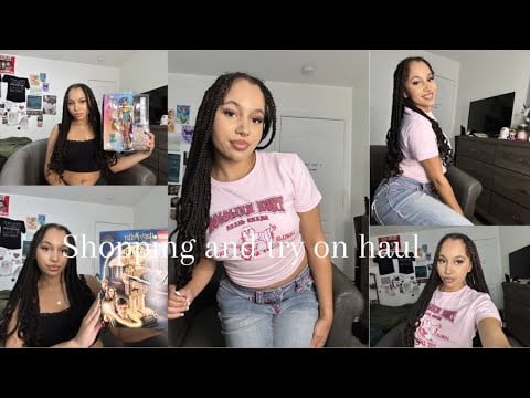 ASMR Shopping & Try on Haul (Fabric and Jean Scratching) (: