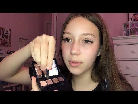 doing my makeup with the mini mic ASMR!!