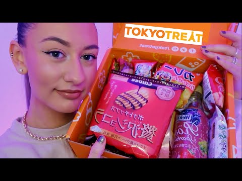 ASMR Trying Japanese Snacks/Candy 😍 (+GIVEAWAY!!!) ~ Tokyo Treat