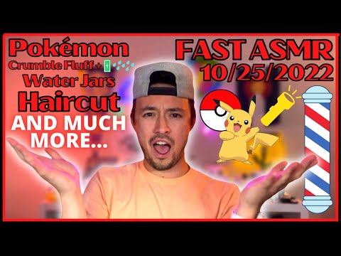 🟥 LIVE ASMR: FAST ASMR LIVE || Crumble Fluff + 🔋🌧️, Doodlebob✏️, Haircut + Tape✂️,Quick Eye Exam👀