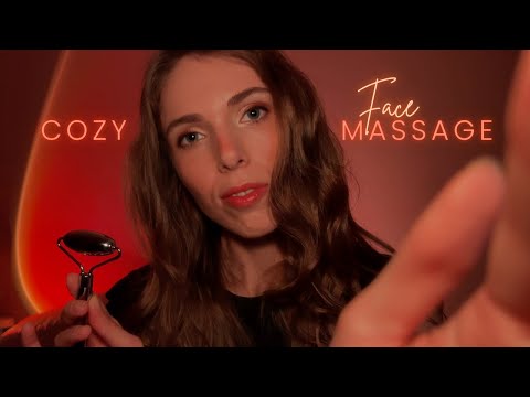 ASMR Cozy Face Massage for Fall 🍂 Facial Roller, Personal Attention, Whispers