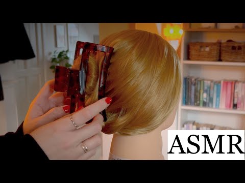 ASMR | Relaxing Hair Play with Spraying, Hair Clips & Soft Tapping (no talking)