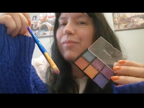ASMR Doing your eye make up RP   ( a short little realistic asmr video )