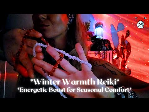 ASMR Reiki for Winter Warmth ❄️🔥 Carnelian Crystal Energy Boost & Aura Heat Therapy ✨
