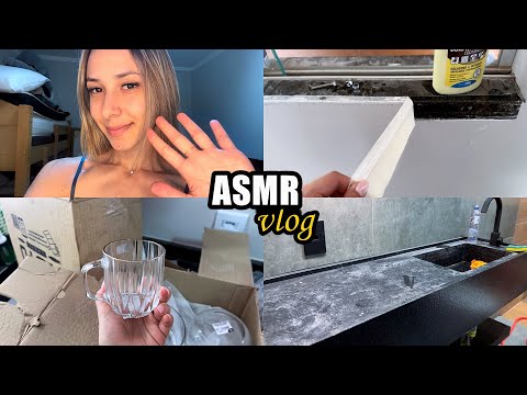 ASMR vlog 🚧 limpeza satisfatória pós obra, atualizações da casa nova, mudança, e muita bagunça!