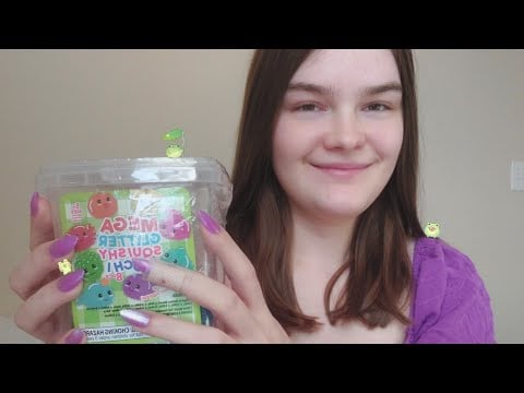 Showing You Sticky Glitter Creatures ♡ Mouth Sounds, Whispering, Crinkles ASMR