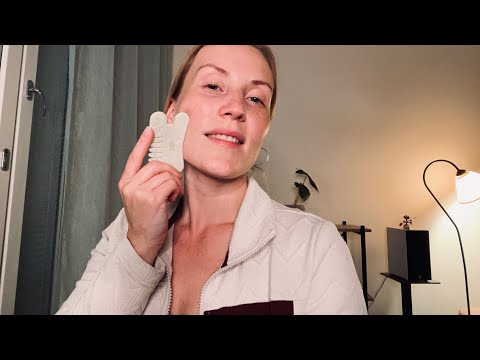 ASMR Suomi Gua Sha Rentoutus | Tee kasvohierontaa mun kanssa + vkl kuulumiset 🦢