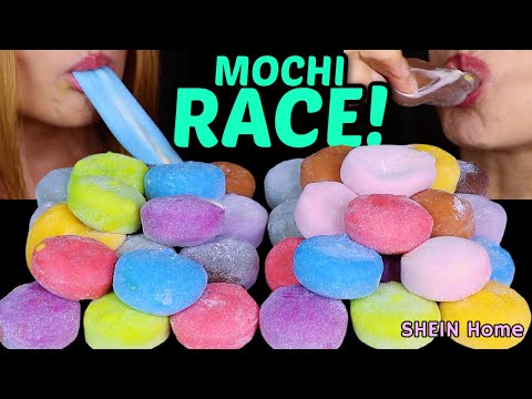 ASMR MOCHI ICE CREAM RACE EATING COMPETITION! *BIG BITES* 먹방