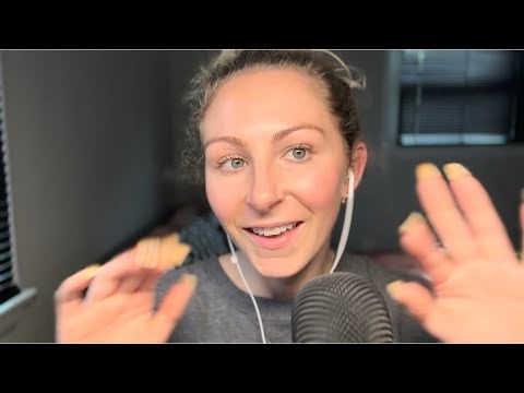 ASMR- whisper ramble, nail tapping, gum chewing