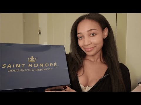 ASMR Eating Viral Foods | Saint Honore Doughnuts