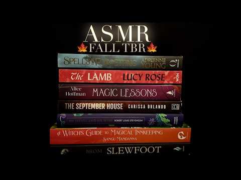 ASMR Whispered Fall TBR 📚 Book Tapping & Scratching, Page Turning