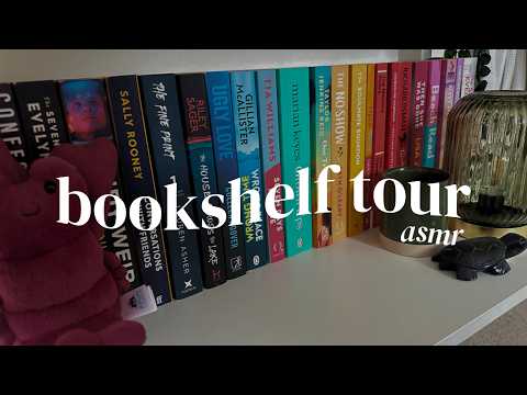 asmr | bookshelf tour (lofi tapping, book triggers)