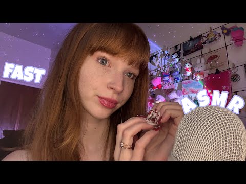 ASMR ✨ Fast Mouth Sounds, Hand Sounds, Nail Tapping + Inaudible Whispers