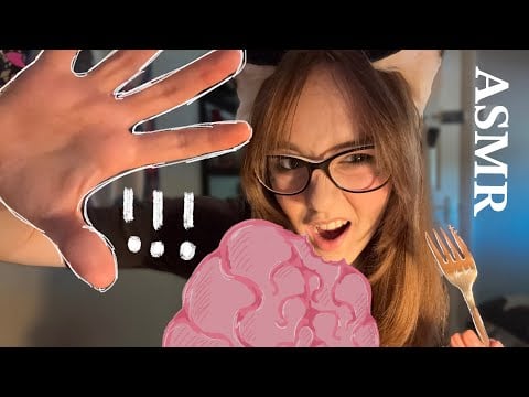 (ASMR) Eating Your Brain!!! (Mouth Sounds and Mic Scratching)