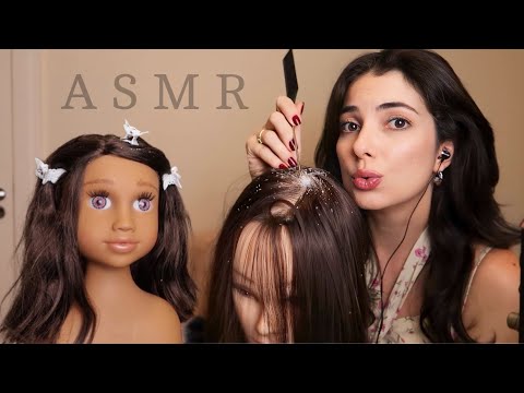 ASMR: REMOVENDO CASPA DO COURO CABELUDO | Sweet CArol