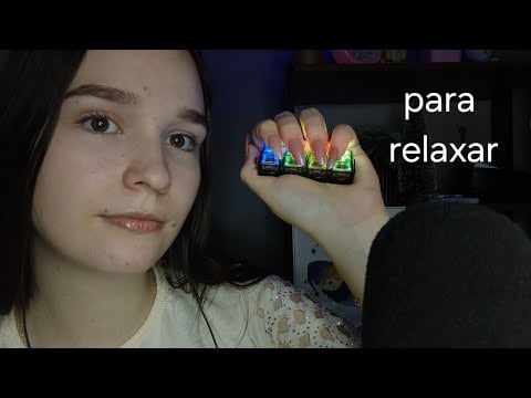 ASMR SONS RELAXANTES PARA DORMIR toco tu carita, cola, teclado mecânico e sons de boca