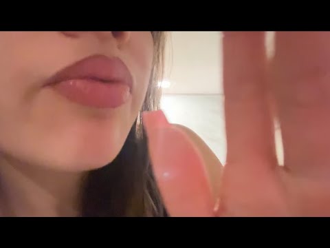 ASMR spit painting (up close, mouth sounds, hand movements)