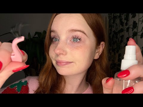 ASMR Doing Your Lash Extensions Roleplay🎀 (Spoolie Nibbling)