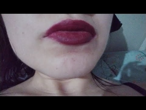 Asmr lens licking + spit painting 