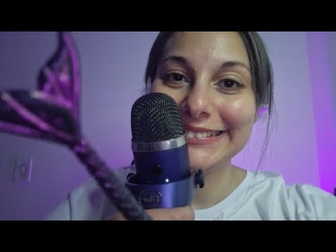 ASMR | MAIS de 15 Minutos de sons de boca com o pincel de 🧜🏻‍♀️ na tela!