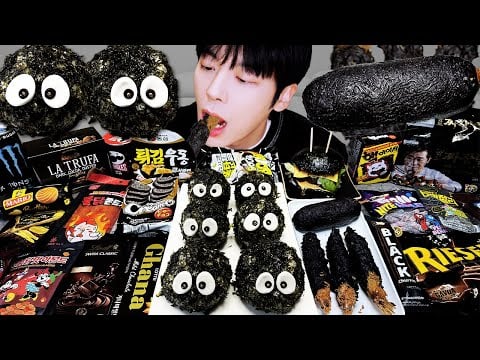 ASMR MUKBANG | 직접 만든 갤럭시 꿀젤리 블랙 디저트 아이스크림 먹방 & 레시피 DESSERT GALAXY HONEY JELLY CANDY