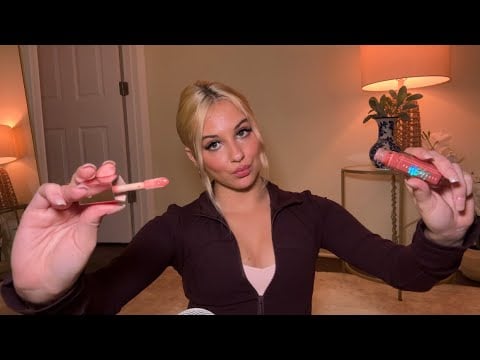 ASMR Mouth Sounds, Lipgloss and Tapping 💋 Whispering