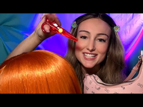 ASMR ✂️ Haircut in Class by the Popular Girl Roleplay (She Has a Crush on You) - WLW Hairplay ASMR